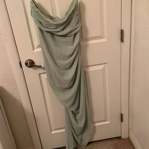 Boohoo mint green dress